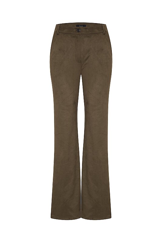 Geniş Paça Pantolon Haki - 5