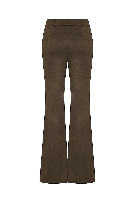 Geniş Paça Pantolon Haki - 6