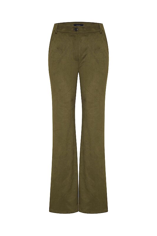 Geniş Paça Pantolon Haki - 5
