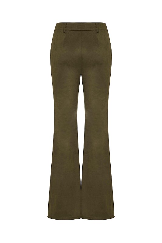 Geniş Paça Pantolon Haki - 6