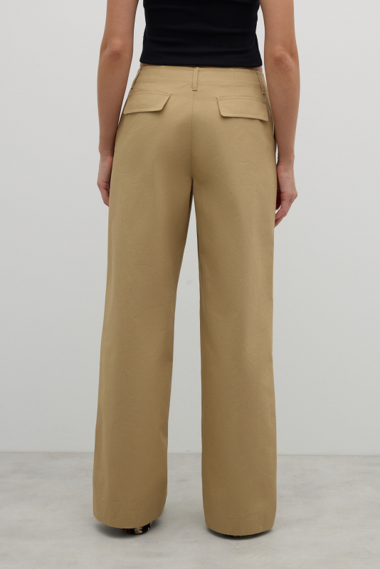 Geniş Paça Pantolon Kahve - 2