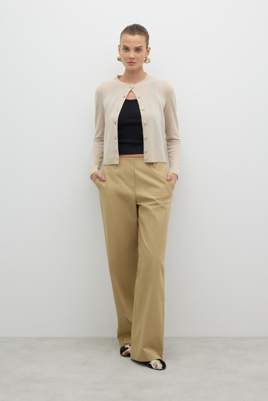 Geniş Paça Pantolon Kahve - 1