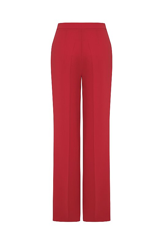 Geniş Paça Pantolon Kırmızı - 6