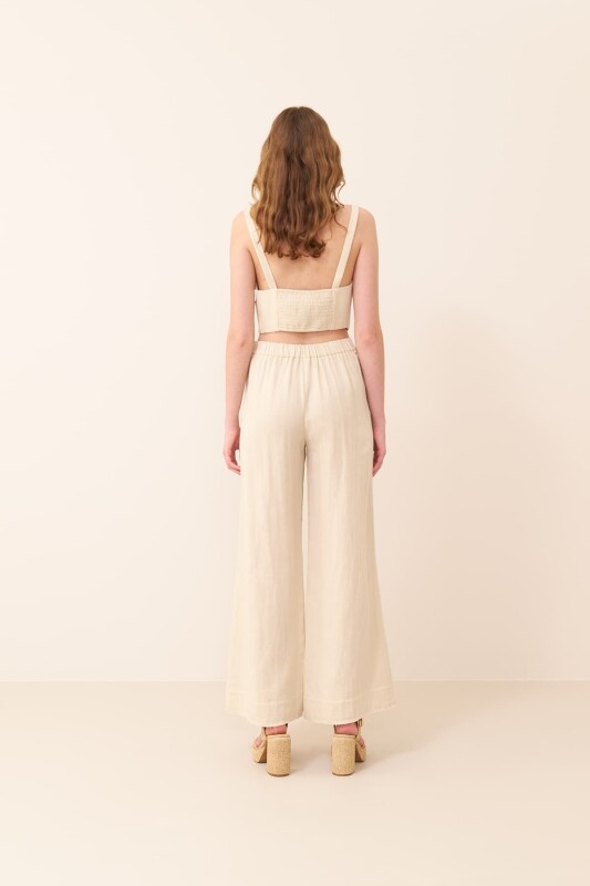 Wide Leg Trousers Natural - Roman (1)