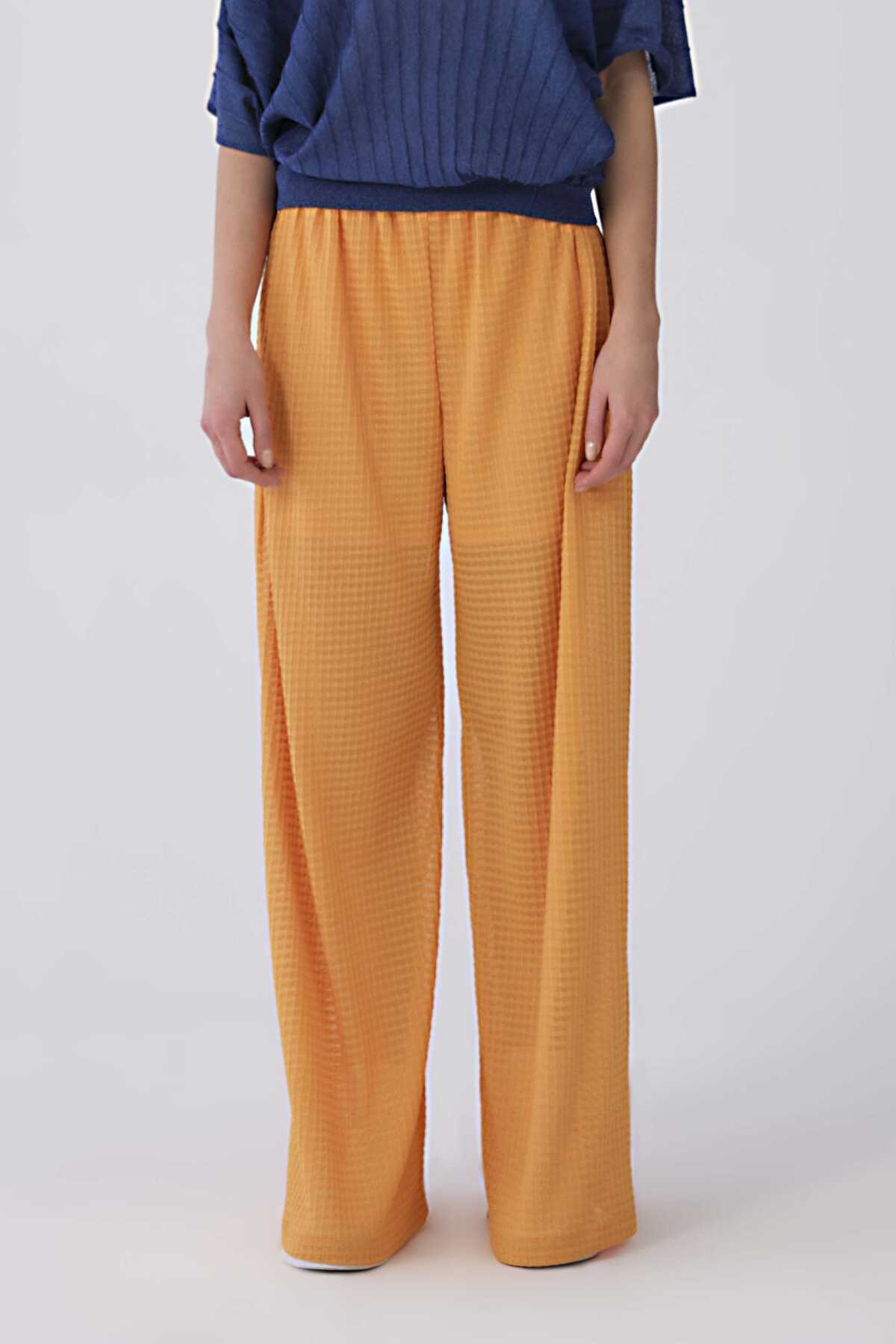 Geniş Paça Pantolon Oranj