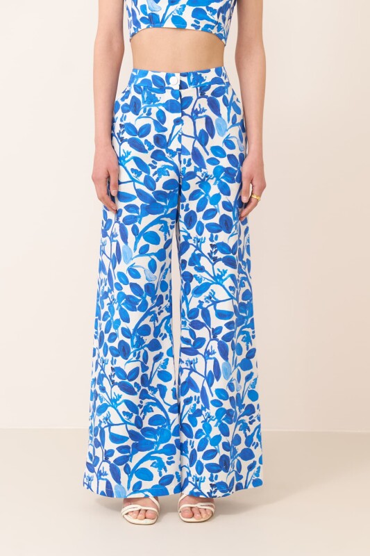 Geniş Paça Pantolon Standart Renk - 3