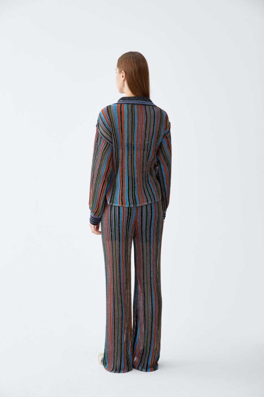  Geniş Paça Triko Pantolon Standart Renk - 2