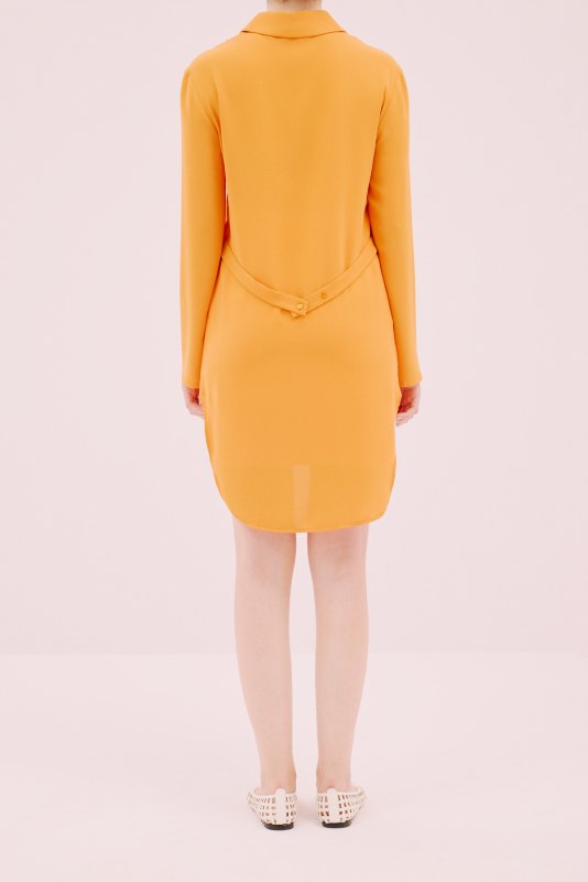 Gömlek Yaka Tunik Oranj - 2