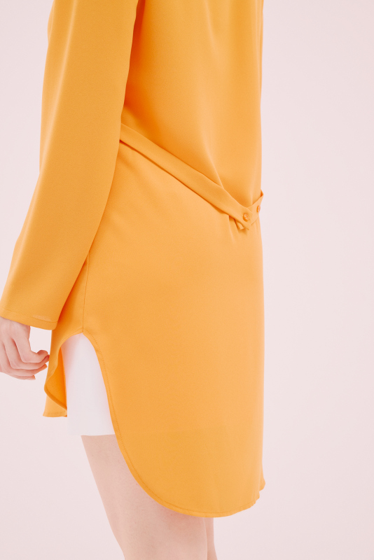 Gömlek Yaka Tunik Oranj - 3