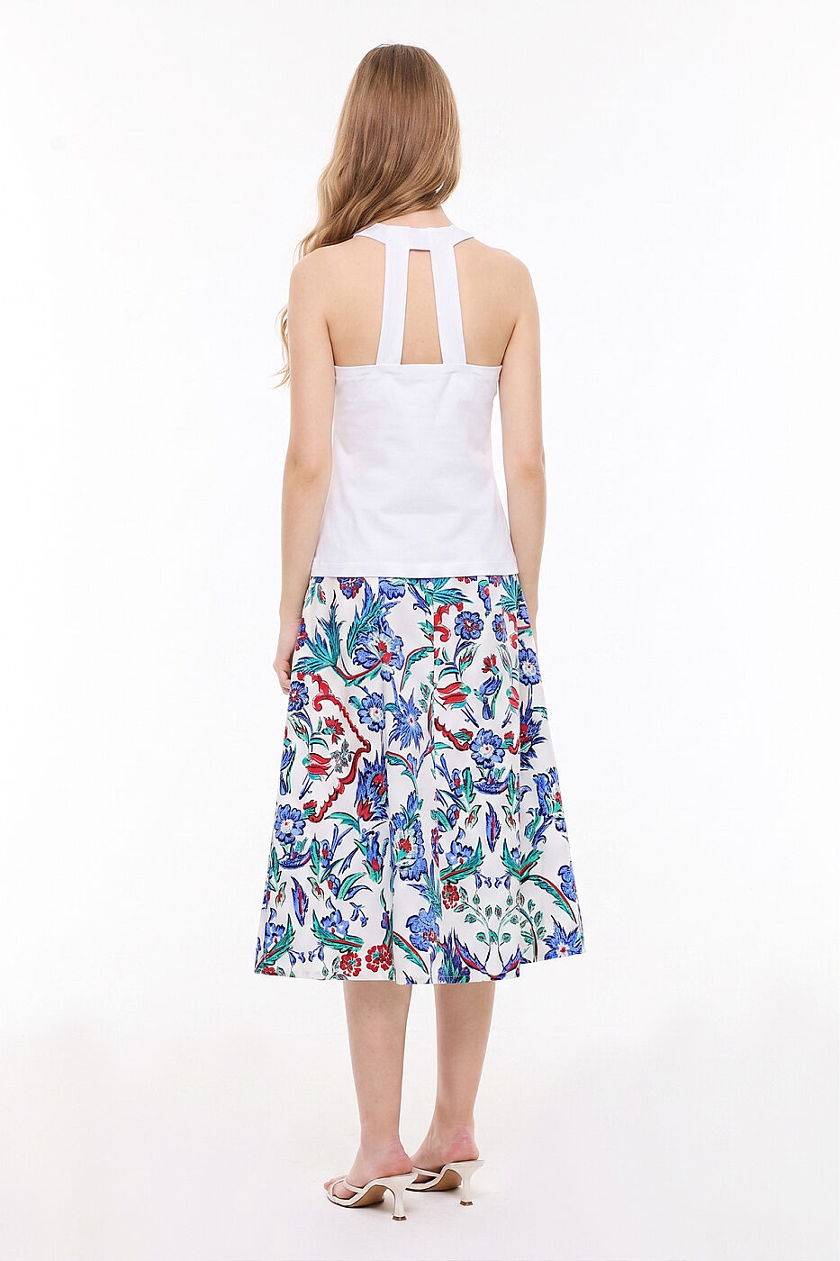 Halter Yaka T-shirt Beyaz - 2
