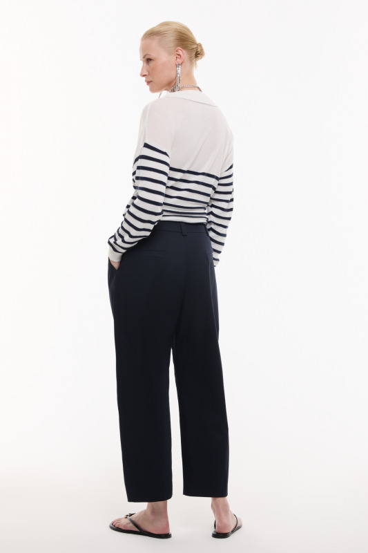 Havuç Paça Pantolon Lacivert - 2