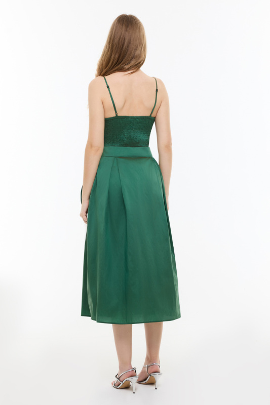 İnce Askılı Drapeli Büstiyer Yeşil - Roman (1)