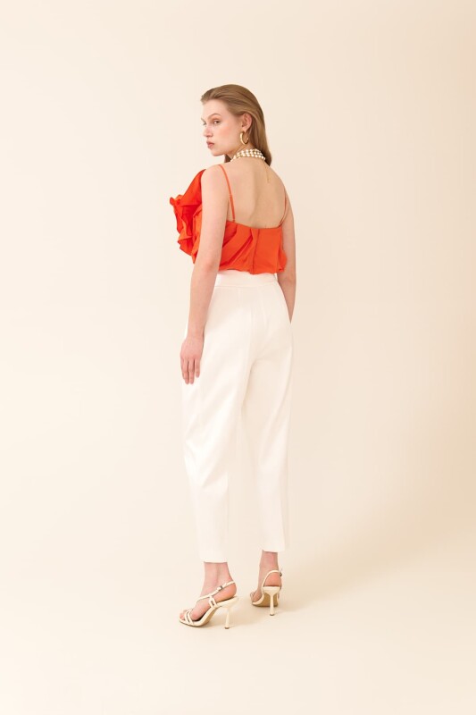 Thin Strap Taffeta Bustier Orange - 2