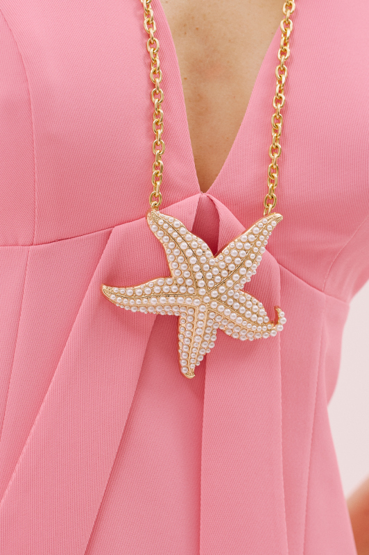 İnci Detaylı Deniz Yıldızı Kolye Standart Renk - 3