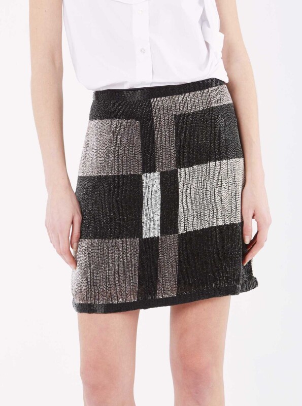 İşlemeli Abiye Kadın Etek Siyah - 3