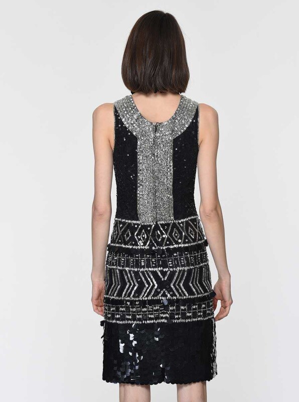 İşlemeli Gece Elbisesi Standart Renk - 2