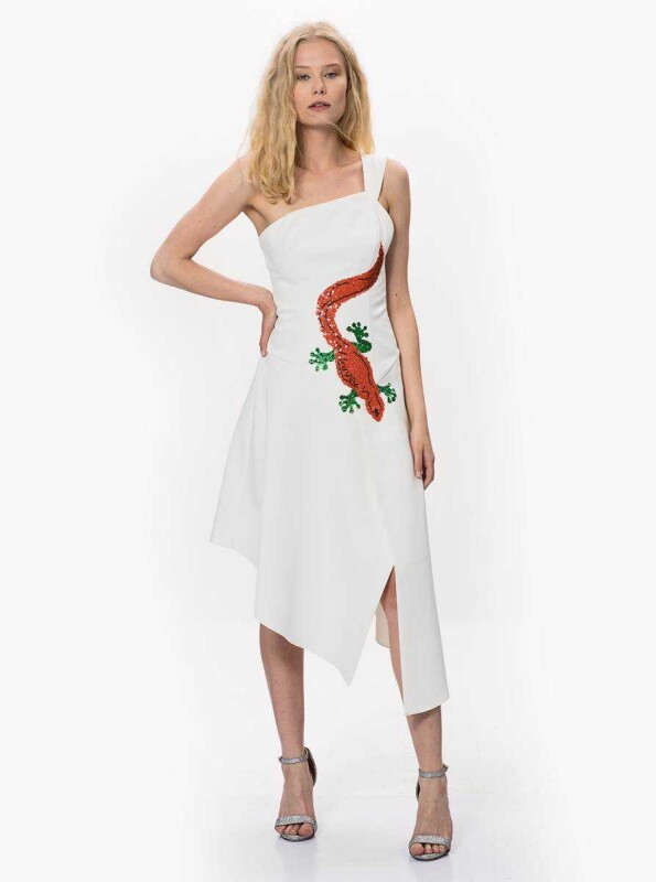 İşlemeli Nikah Elbisesi Krem - 1