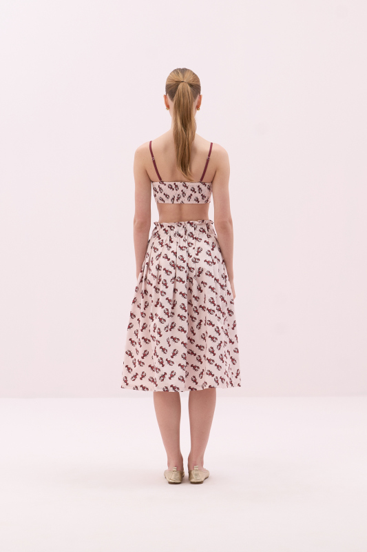 Istakoz Desenli Askılı Crop Standart Renk - Roman (1)