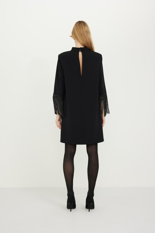  Crepe Dress Black - 2