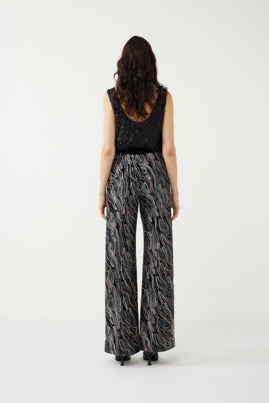 Wide Leg Patterned Trousers Original - Roman (1)