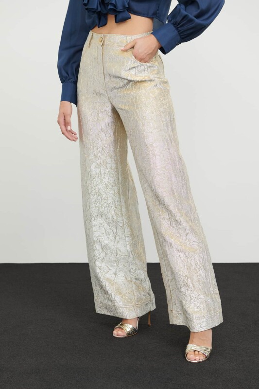 Jakarlı Pantolon Gold - 3