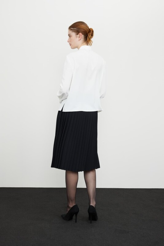 Laced Crepe Shirt Off White - Roman (1)