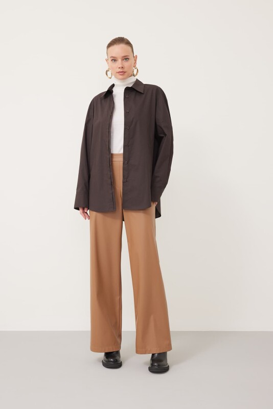 Boyfriend Gömlek Kahve - 3