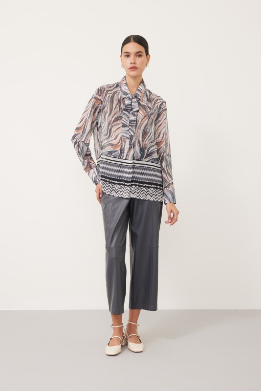 Şifon Empirme Gömlek Standart Renk - 3