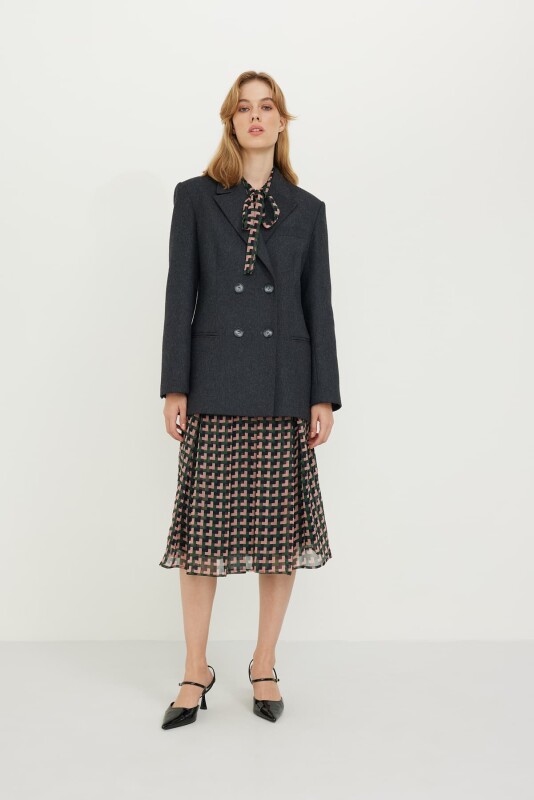 Double Breasted Jacket Grey - 4