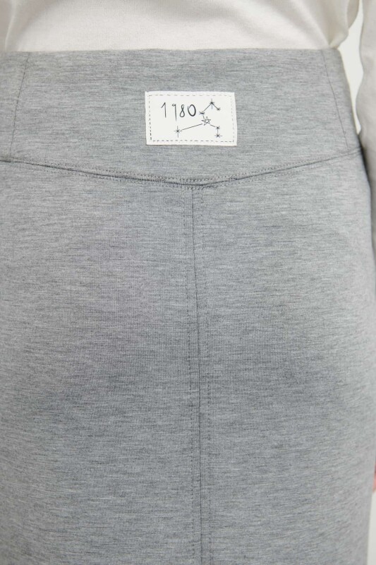 Dar Tüp Etek Gri - 4