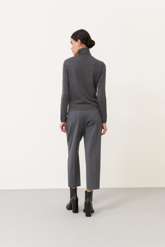 Balıkçı Yaka Yün Karışımlı Triko Antrasit - Roman (1)