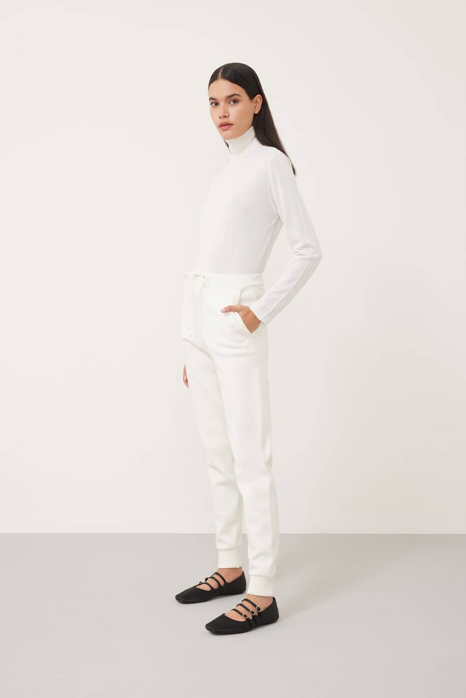 Jogger Knitwear Trousers Ecru - 1