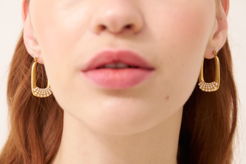 Gold Küpe Standart Renk - Roman (1)