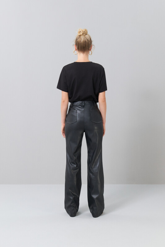 Deri Pantolon Siyah - 3