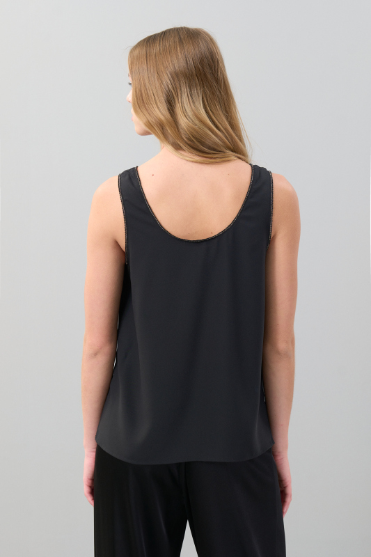 U Yaka Bluz Siyah - Roman (1)