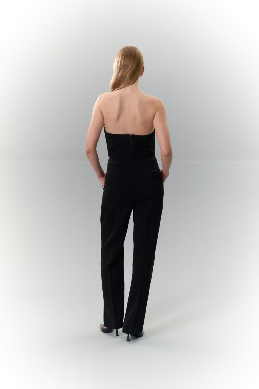 Askılı Dokuma Büstiyer Siyah - Roman (1)