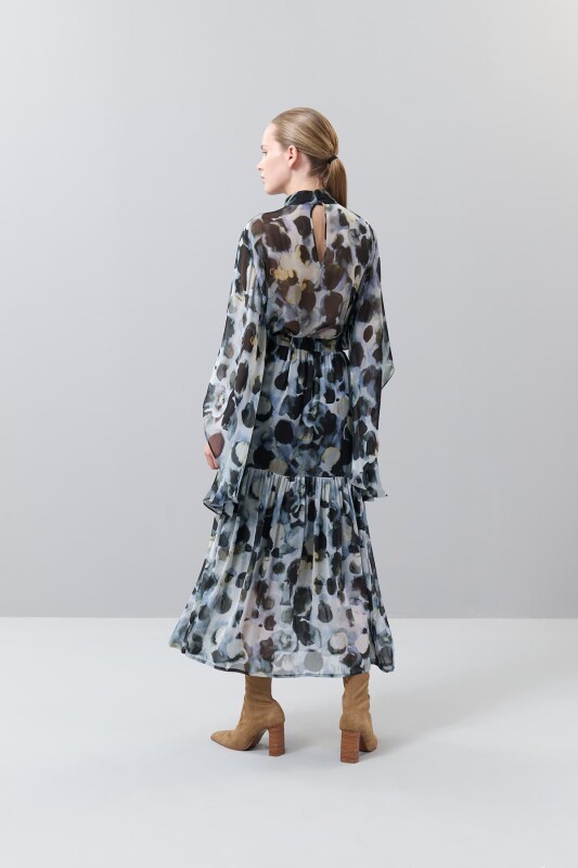 Pileli Şifon Empirme Etek Standart Renk - Roman (1)