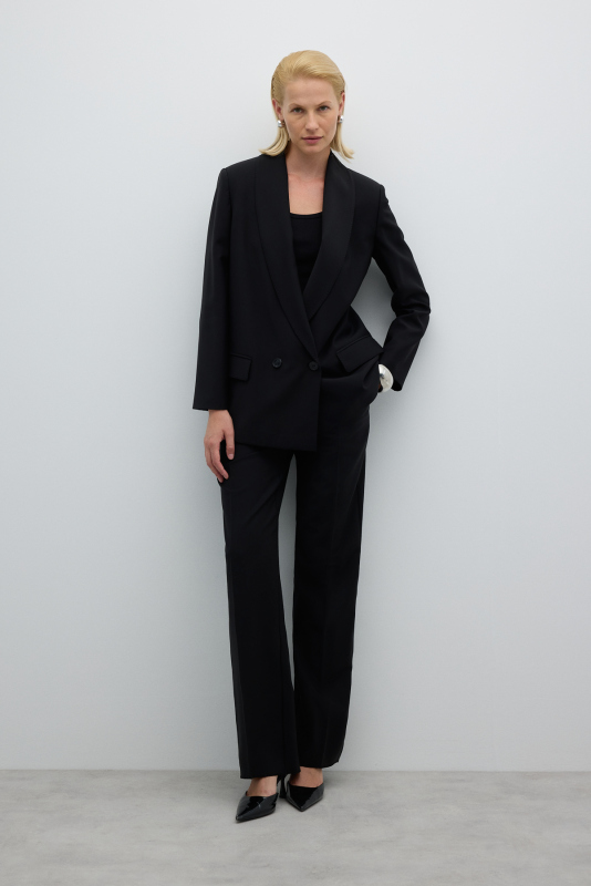 Kruvaze Ceket Siyah - 5