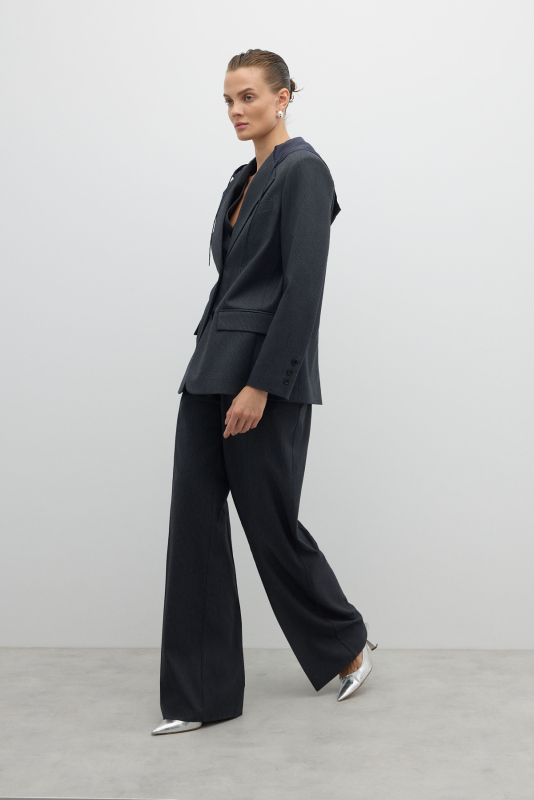 Kapüşonlu Dokuma Ceket Standart Renk - 5