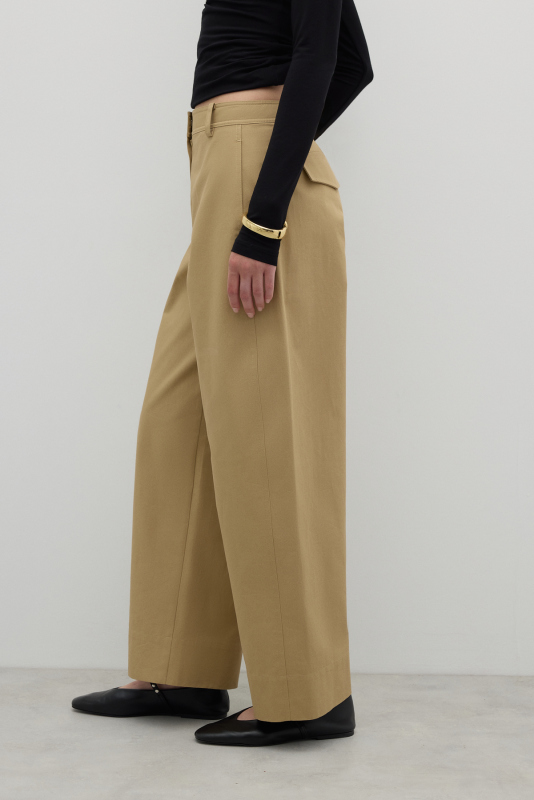 Konik Paça Pantolon Kahve - 3