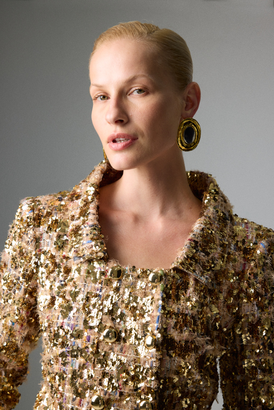 Çıtçıt Detaylı Payet Ceket Gold - 6