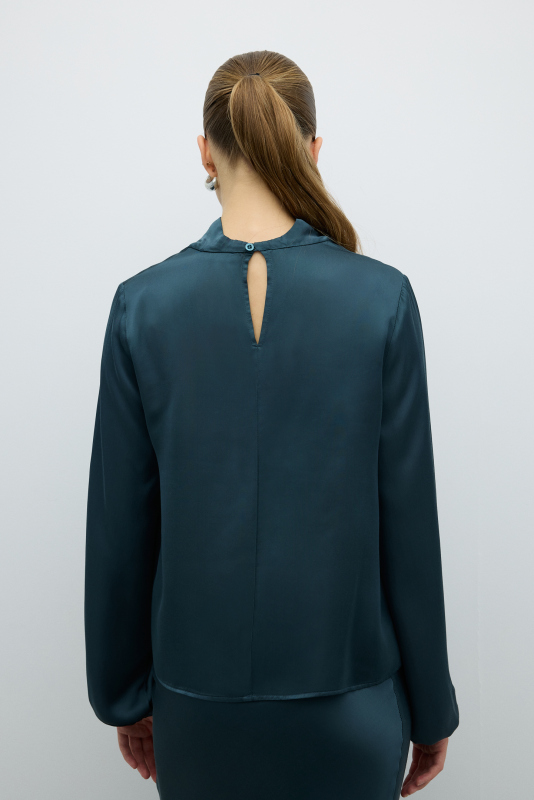 Saten Bluz Petrol - 2