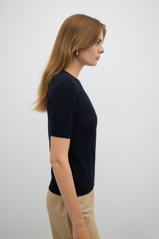 Bisiklet Yaka Triko Siyah - 4