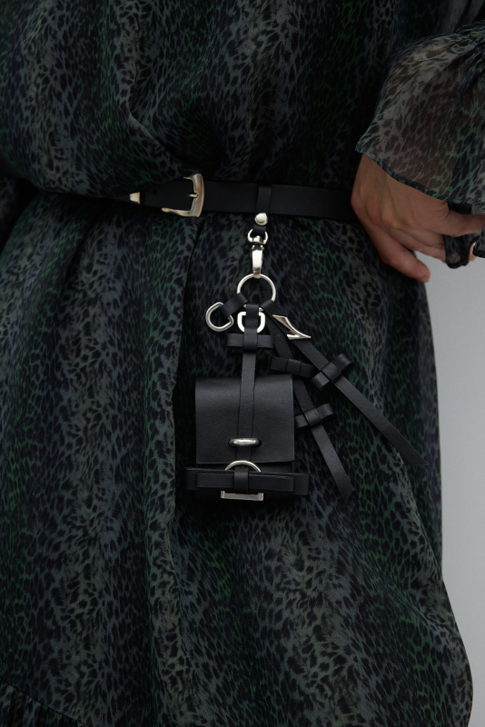 Mini Çanta Detaylı Kemer Siyah - Roman