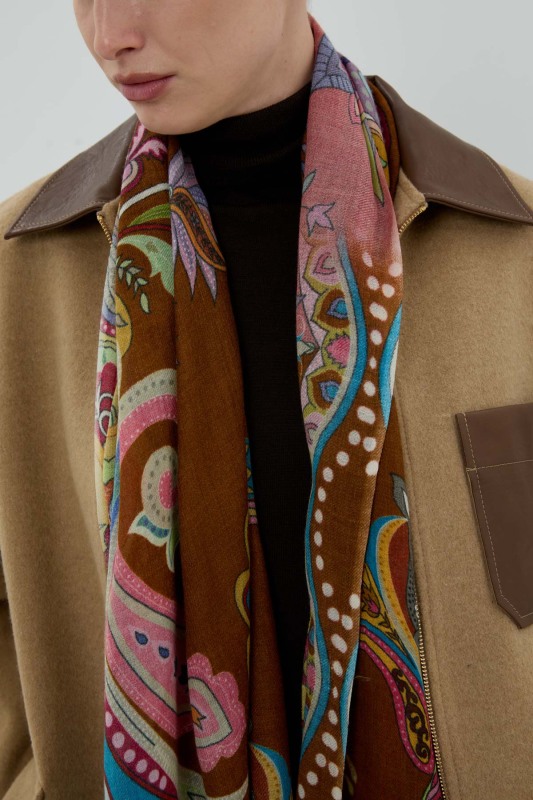 Yün ve İpek Karışımlı Şal Standart Renk - Roman (1)