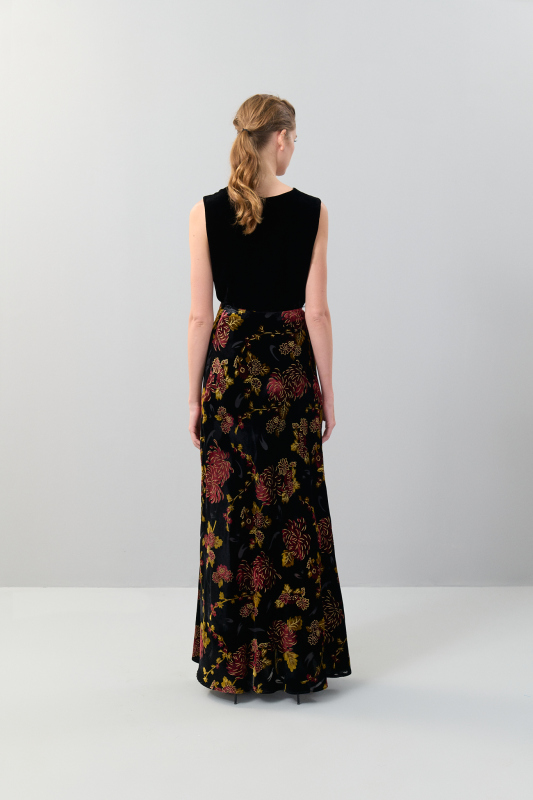 Kadife Maksi Boy Etek Standart Renk - Roman (1)