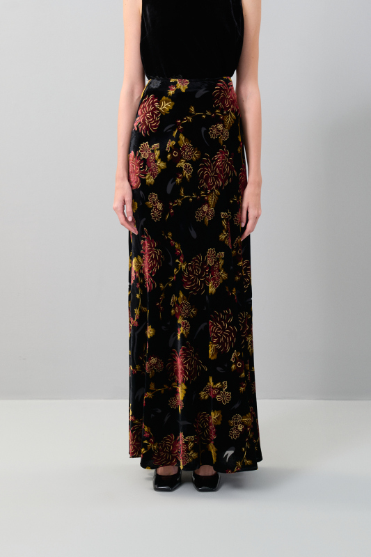 Kadife Maksi Boy Etek Standart Renk - 3