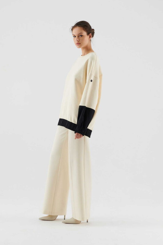  Womens Sweatshirt Beige - 4