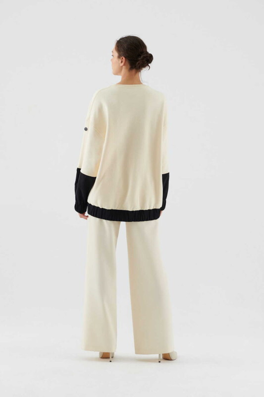  Kadın Sweatshirt Bej - Roman (1)