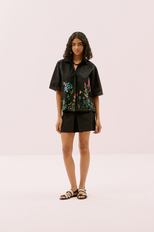 Kanaviçe İşlemeli Gömlek Standart Renk - 3